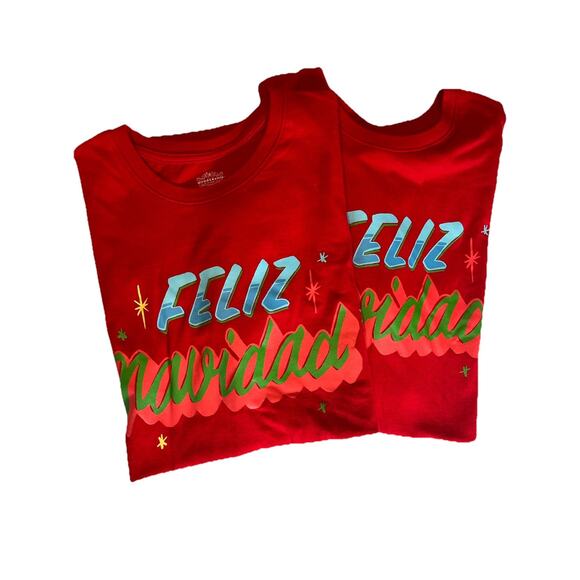 2-Pack Feliz Navidad Sleep Shirts‎ – Wondershop Target – Men’s XL - Picture 1 of 5